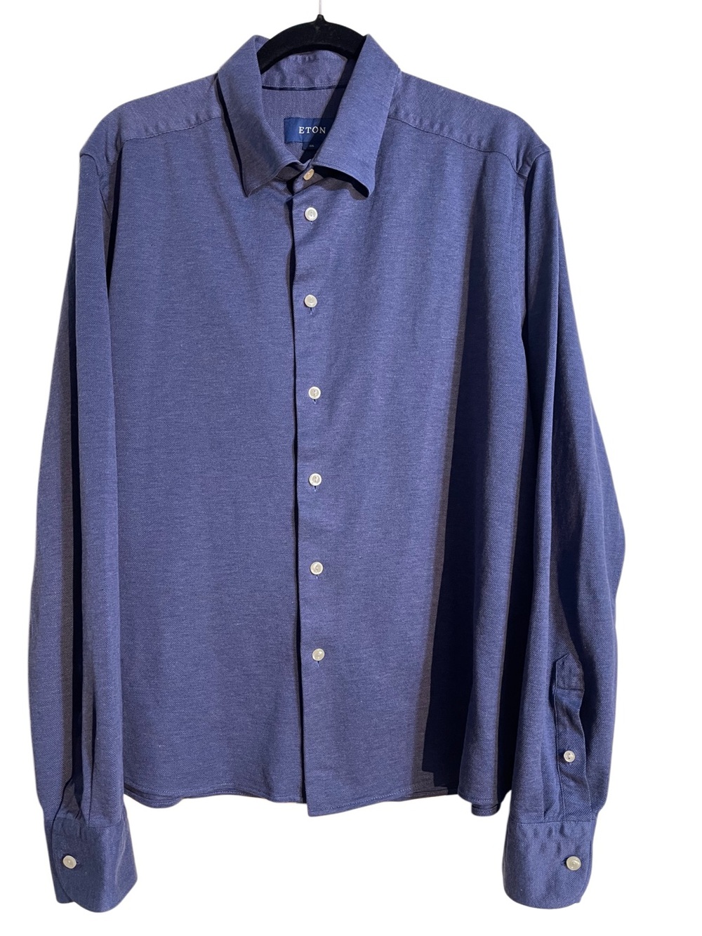 Eton Men's Navy Blue Long-Sleeve Dress Shirt